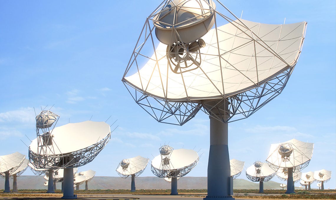 Artists impression of SKA Telescope South Africa